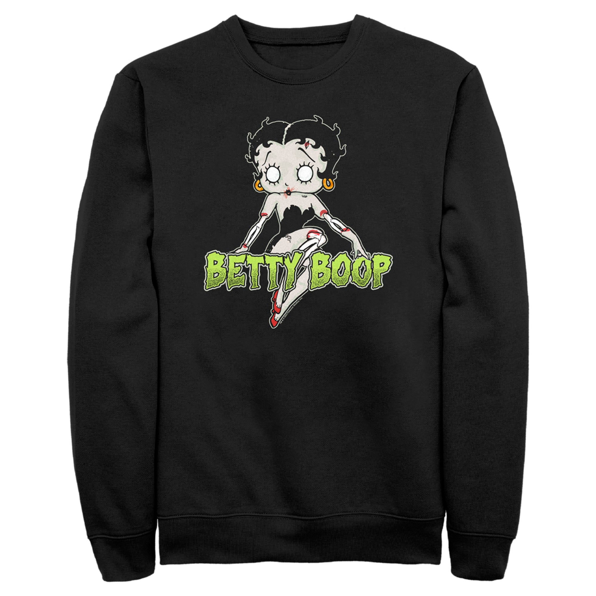 Men’S Betty Boop Halloween Zombie Logo Sweatshirt