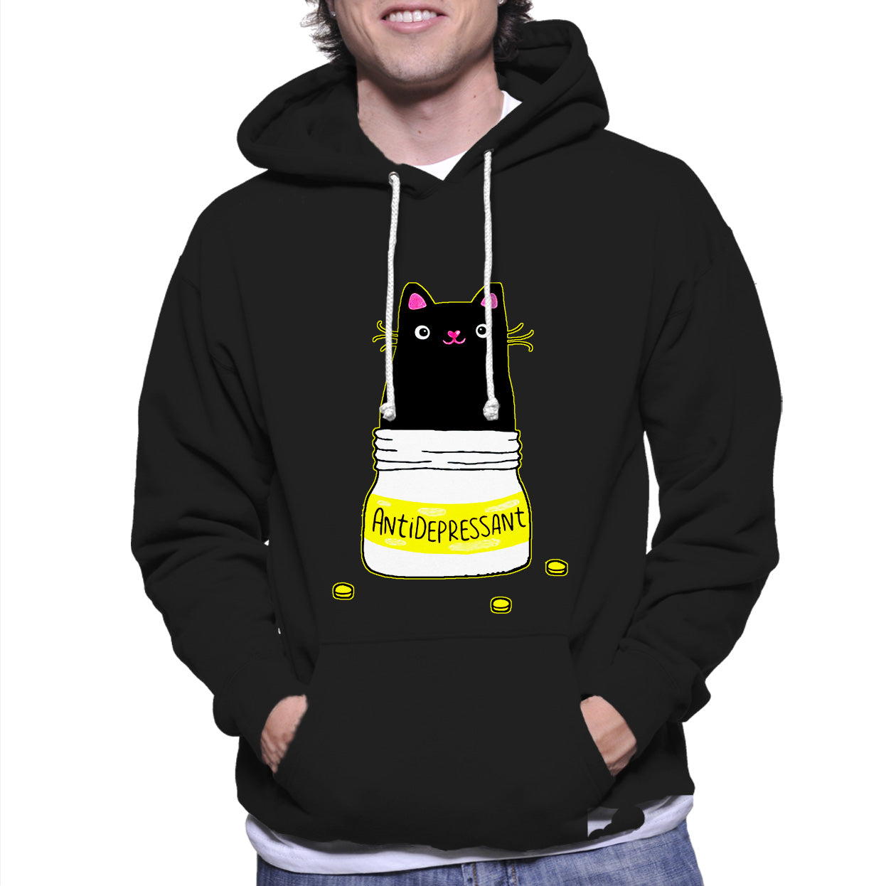 Cute Cat Kitten Antidepressant Unisex Hoodie