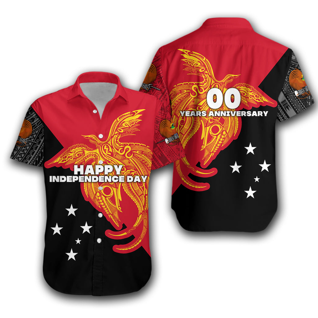 (Custom Personalised) Papua New Guinea Hawaiian Shirt Independence Day Flag Style Lt16