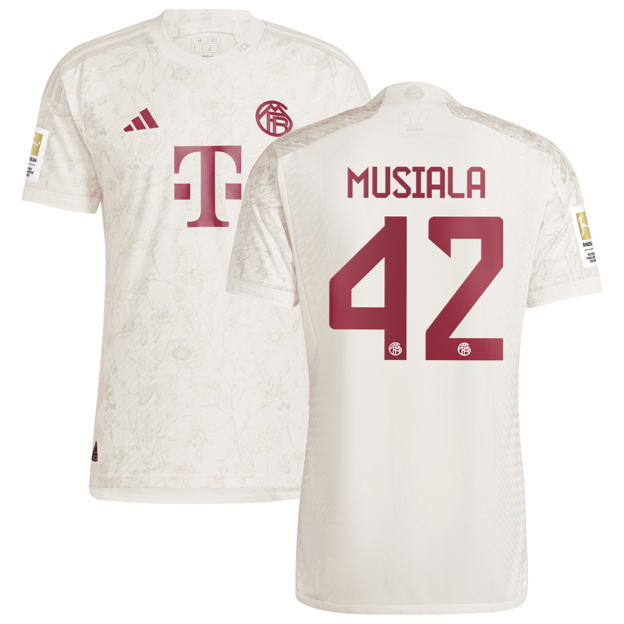 Jamal Musiala Bayern Munich 2023/24 Third Authentic Jersey – White