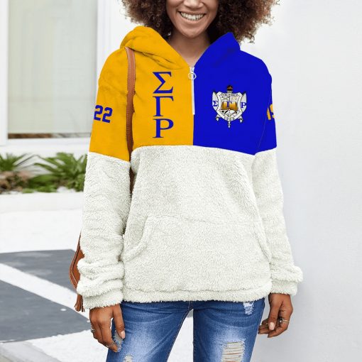 Sigma Gamma Rho 3D Women Sherpa Hoodie