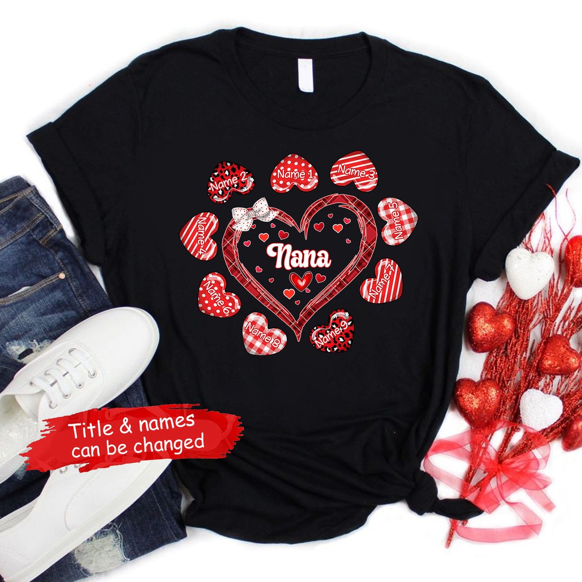 Personalized Grandma’S Sweet Hearts Shirt, Valentine Mimi Nana Mom Shirt, Valentines Day Gift For Mother Grandma