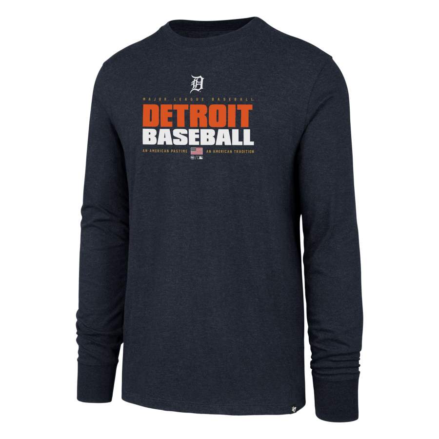 Detroit Tigers Stacker Long Sleeve ’47 Club T-Shirt 3D All Over Print