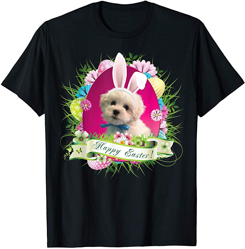 Bunny Coton De Tulear Dog Happy Easter Day Lover Egg Hunt T-Shirt