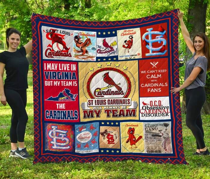 St. Louis Cardinals Virginia 3D Quilt Blanket, Fleece Blanket