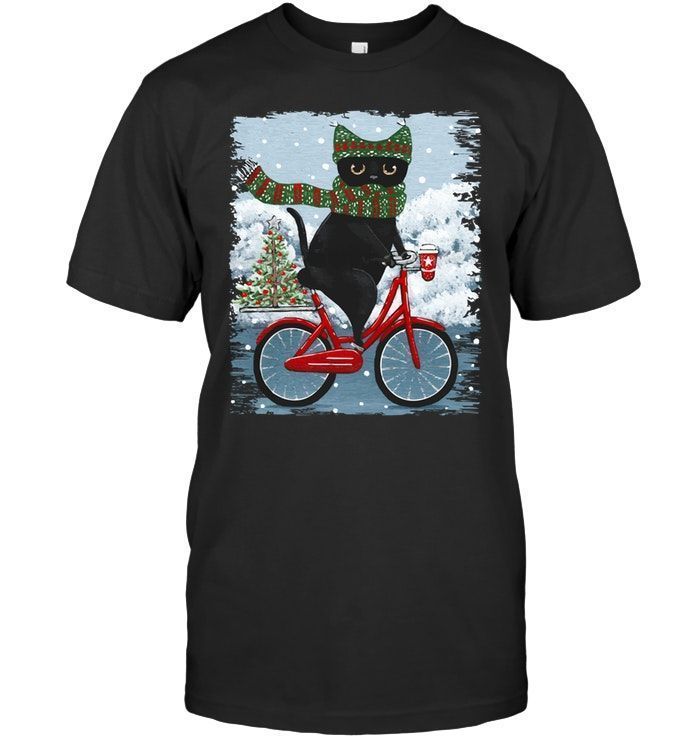 Cat Riding Bicycle Funny Cat Shirt