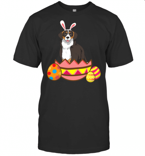 Easter Bernese Mountain Dog Bunny Ear Easter Eggs Bernese T Shirt