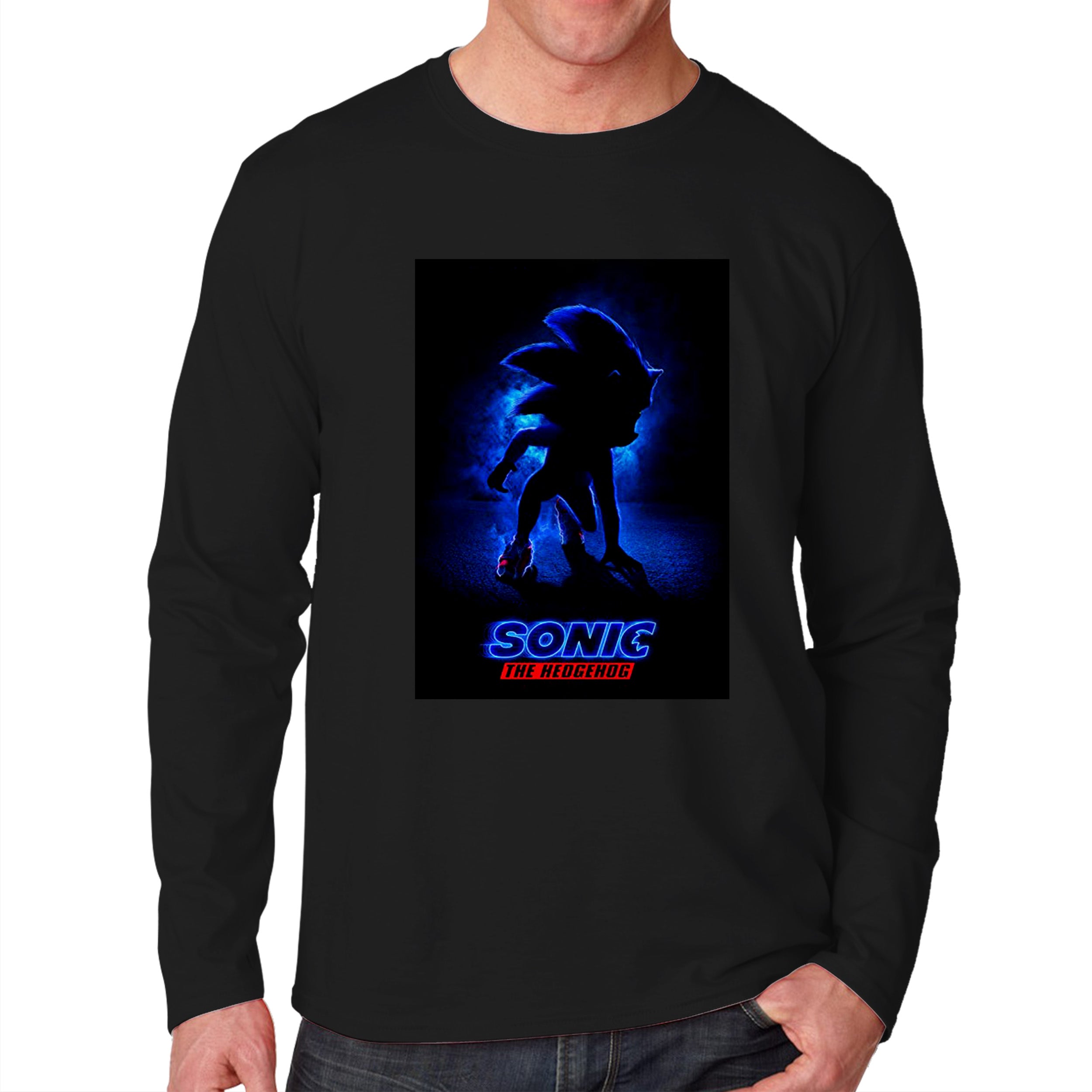 Sonic The Hedgehog Shadow Poster Unisex Long Sleeve T-Shirt Tee