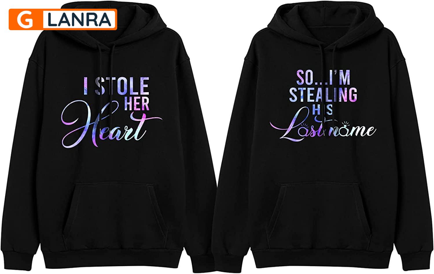 I Stole Her Heart So I’M Stealing His Last Name Hoodie, Couple Hoodie, Matching Couple Hoodie, Husband Wife Hoodie, Unisex Sweater, Sweatshirt