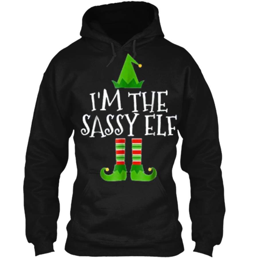 I’M The Sassy Elf Matching Family Group Christmas Pullover Hoodie  Christmas Gift Ideas