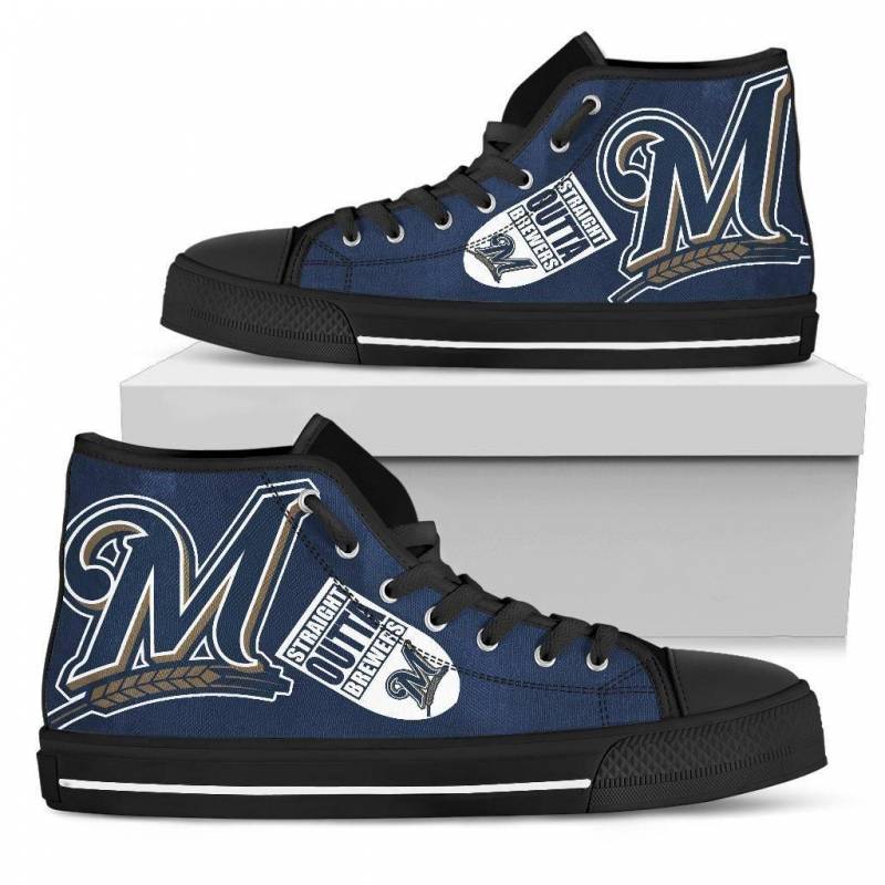 Straight Outta Milwaukee Brewers High Top Shoes #755