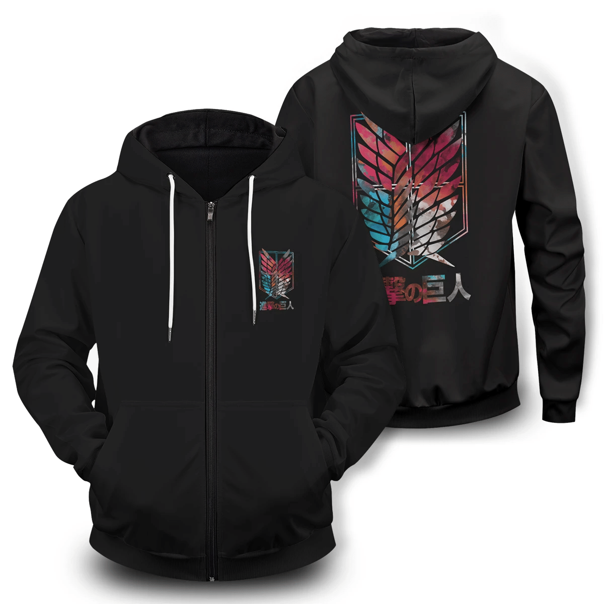 Aot Survey Corps Unisex Zipped Hoodie
