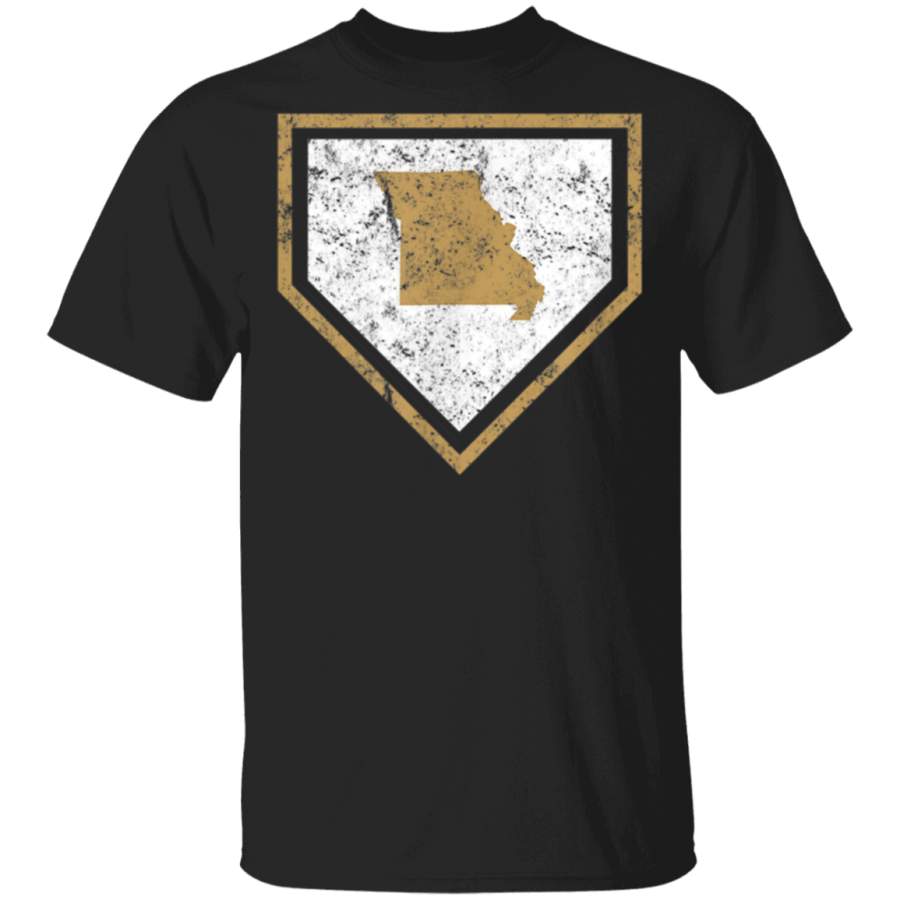 Vintage Kansas City Missouri Baseball Home Plate TShirt