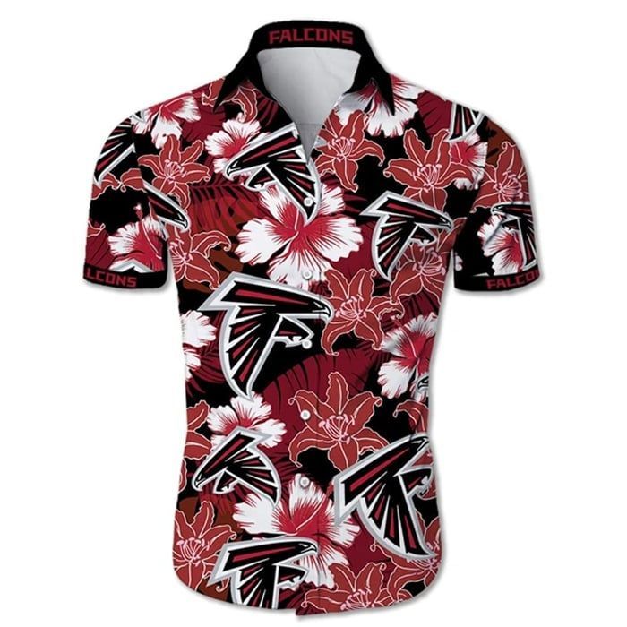 Atlanta Falcons Hawaii Shirt Tropical Flower Short Sleeve Slim Fit Body Ha15334