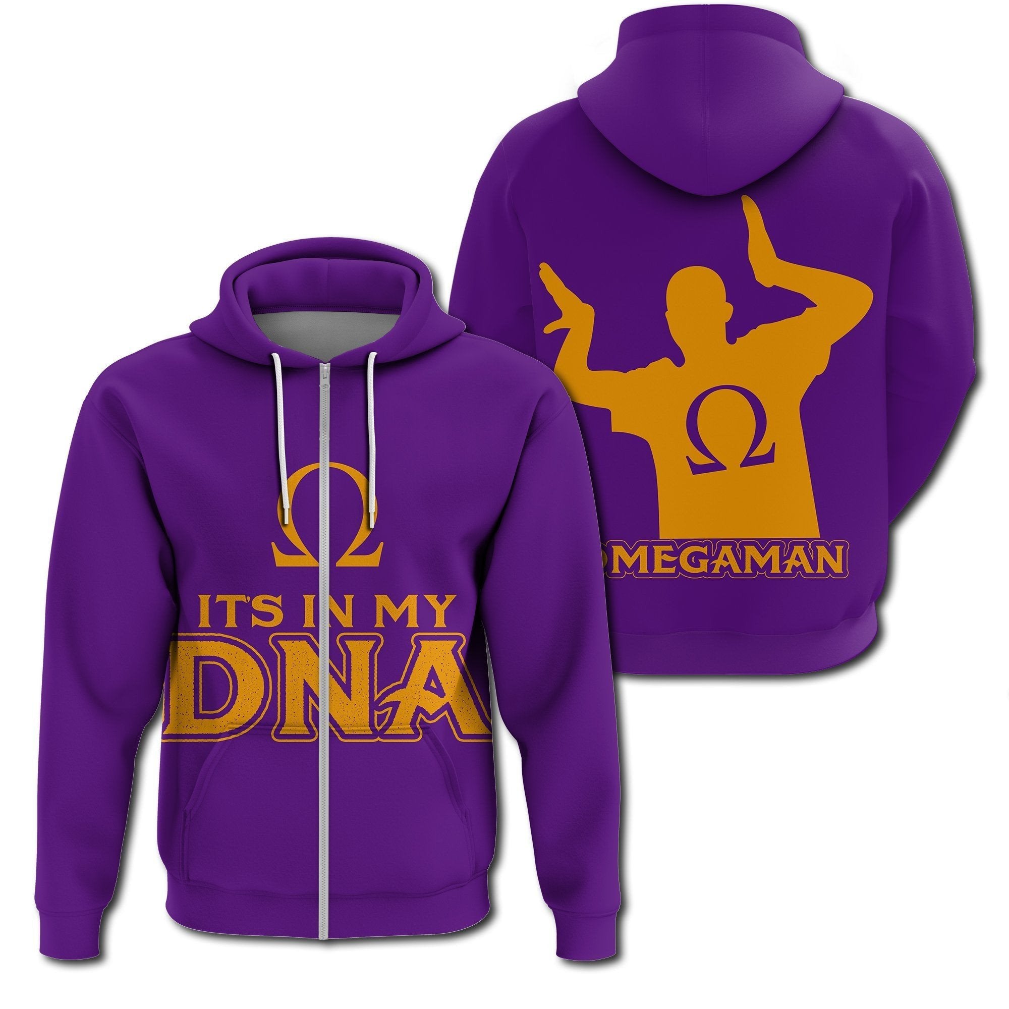 Fraternity Hoodie – Omega Psi Phi In My Dna Zip Hoodie