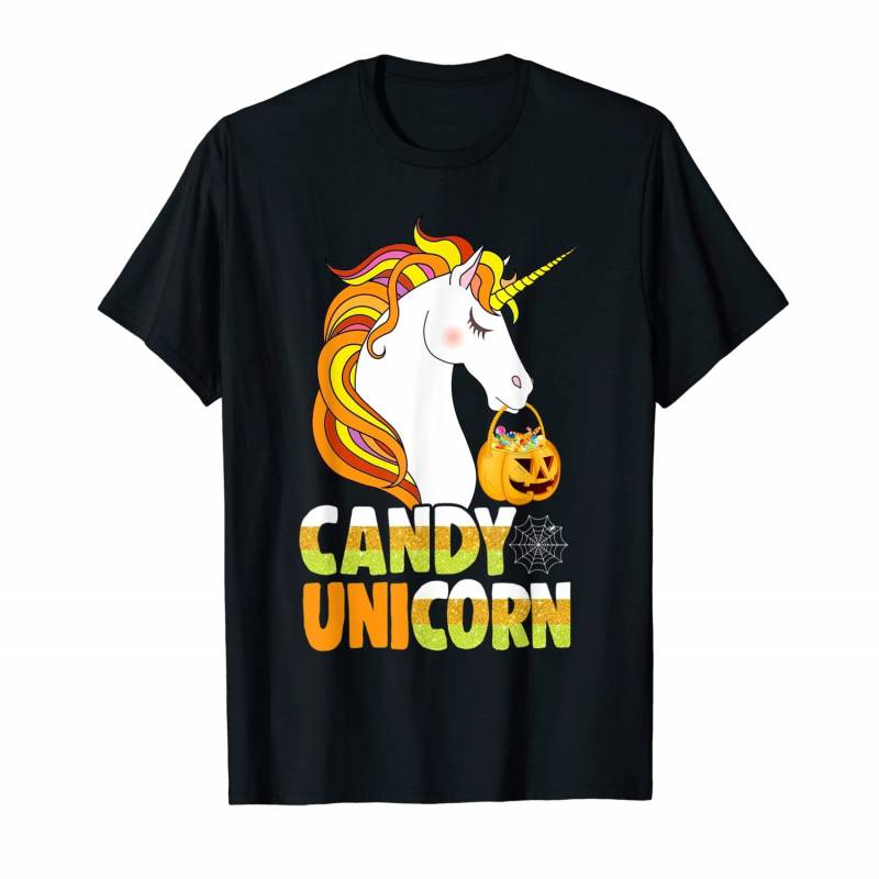 Cute Candy Corn Unicorn T-shirt Halloween Shirt