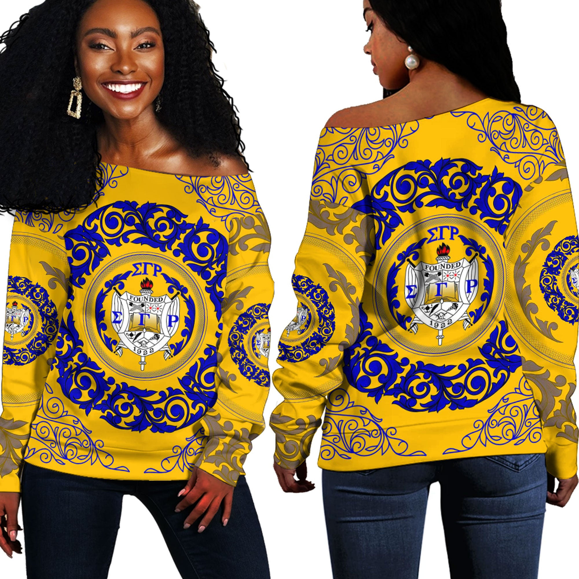 Africa Zone Clothing – Sigma Gamma Rho Sorority Off Shoulder Sweaters A35