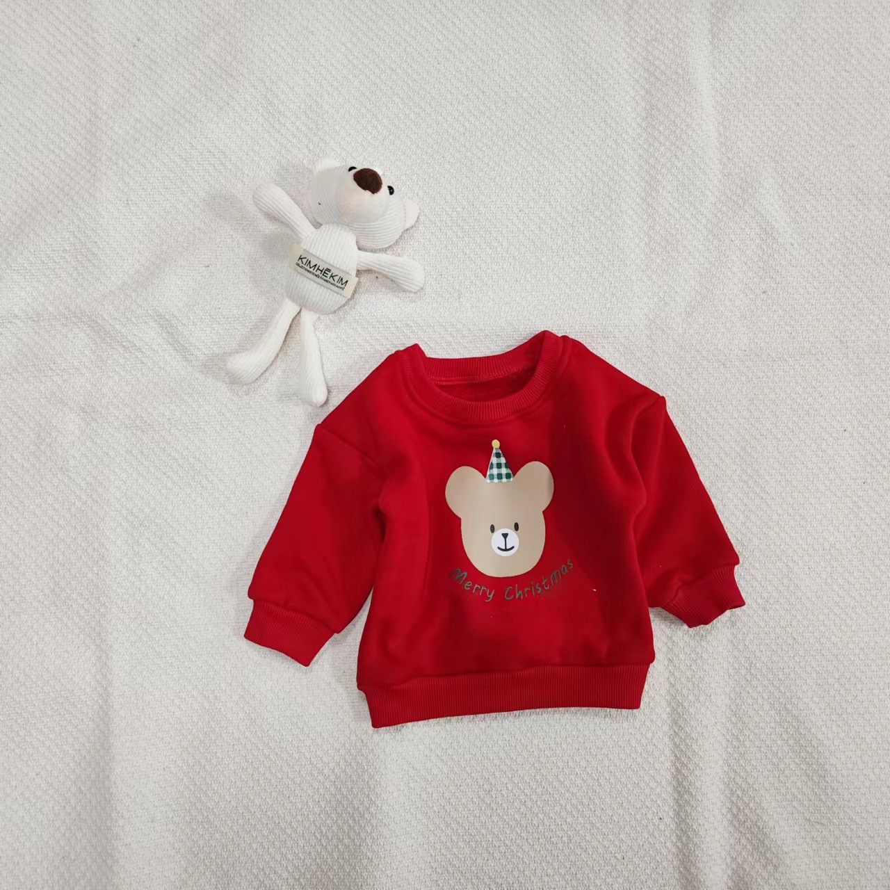 Autumn Winter Infant Christmas Hoodies Baby Girls Boys Cute Bear Romper Long Sleeve Pullover Toddler Child Clothes Sweater alx