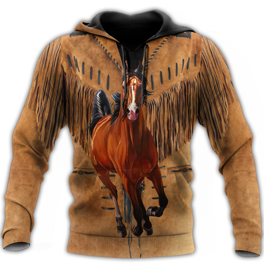 Tmarc Tee Love Horse Cowboy Style 3D All Over Printed Unisex Hoodie