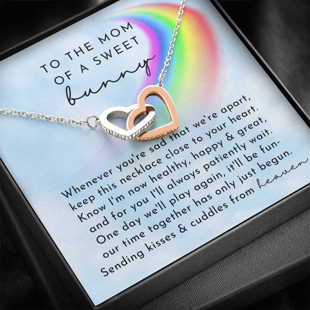 Bunny Memorial Interlocking Hearts Necklace | Day Rainbow Remembrance