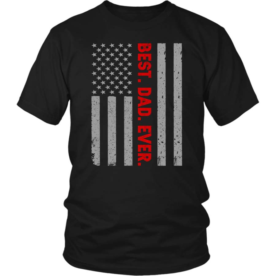 Best Dad Ever Vintage American Flag T Shirts