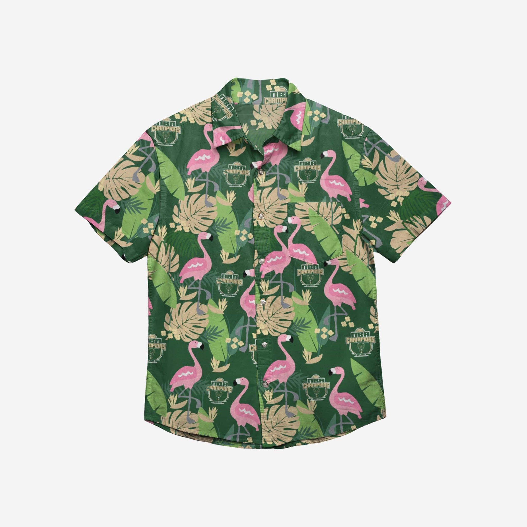 Milwaukee Bucks 2021 Champions Floral Button Up Hawaii Shirt Ha39234