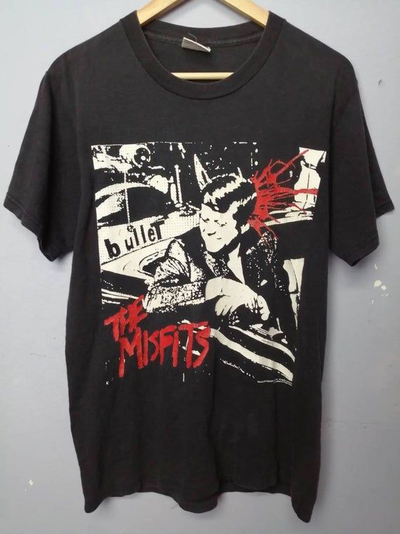 2001 Misfits Bullet Better Dead On Red Shirt Static Age Horror Punk Rock Black Flag Husker Du Balzac Samhain Danzig Metallica Ramones Resize Shirt