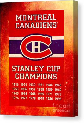 Montreal Canadiens Banner Steven Parker Canvas Print