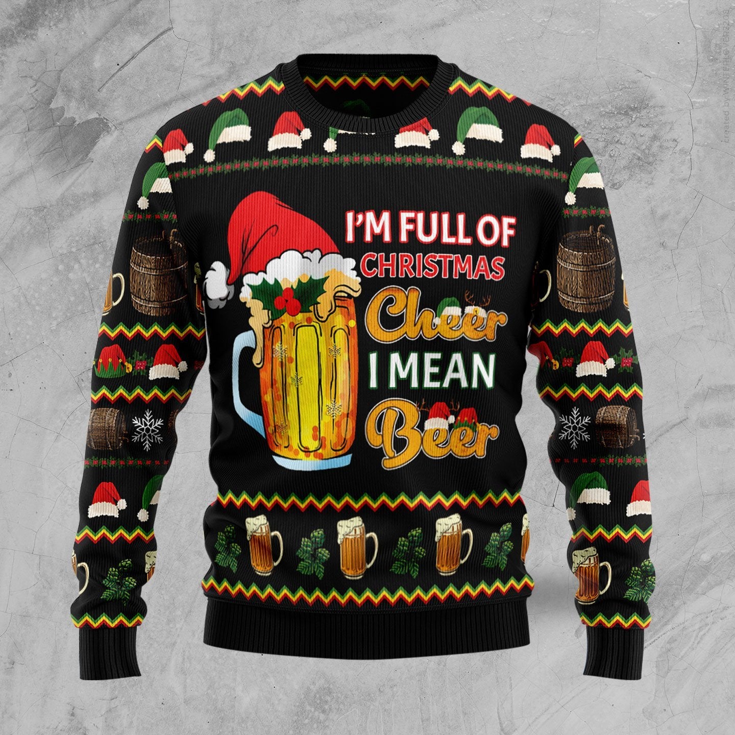 Christmas Cheer Beer Ugly Christmas Sweater | For Men & Women | Adult | Us6026