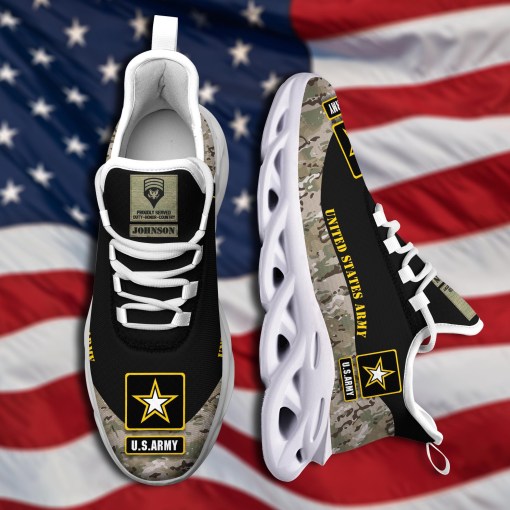 Us Army Military Ranks, Veteran Ranks Camo Style Custom Clunky Sneakers ...