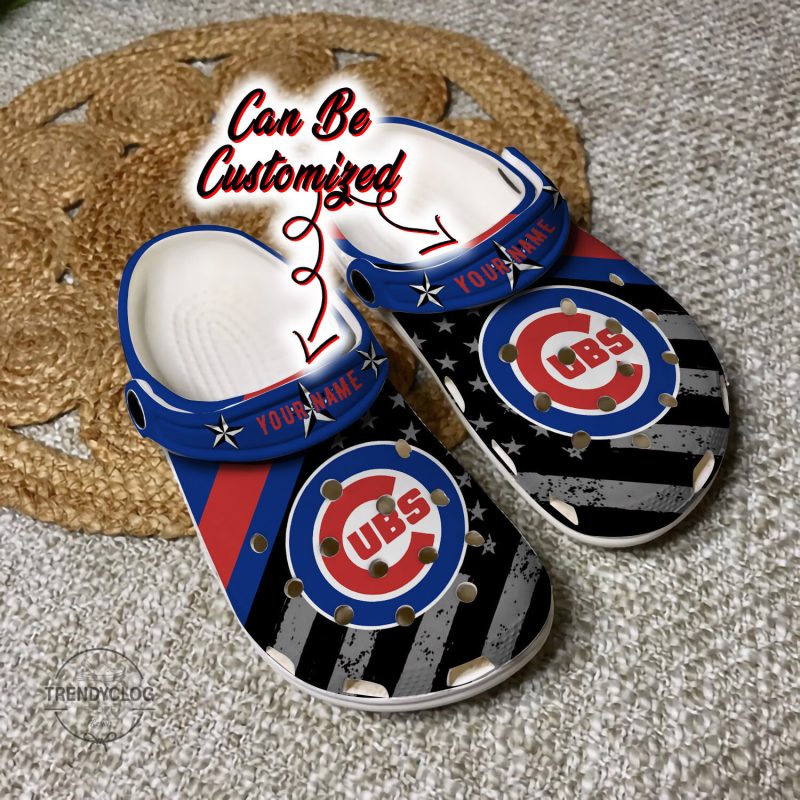 Baseball Personalized CCubs American Flag Clog Shoes