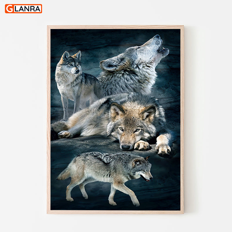 Wolf Artwork Poster & Canvas, Wolf Poster & Canvas, Gift For Wolf Lovers, Birthday Gift For Best Friend, Animal Wild Lovers Gift, Indoor Home Decor