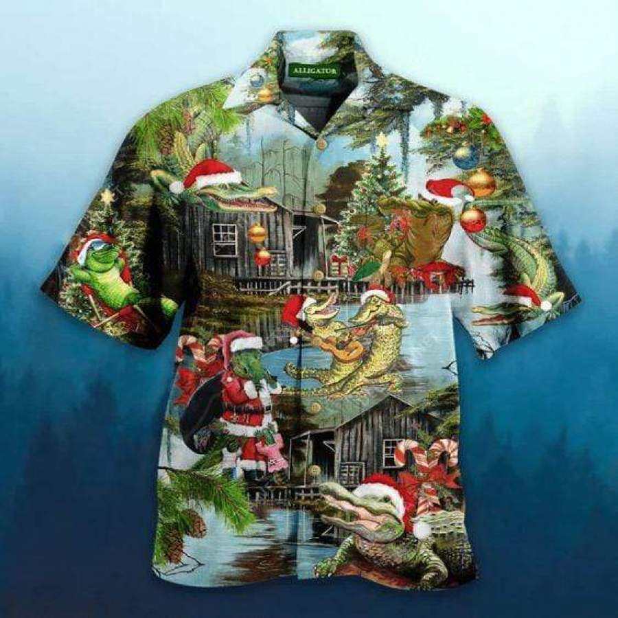 Hawaii Aloha Shirts See You Later Alligator Christmas Ha79266