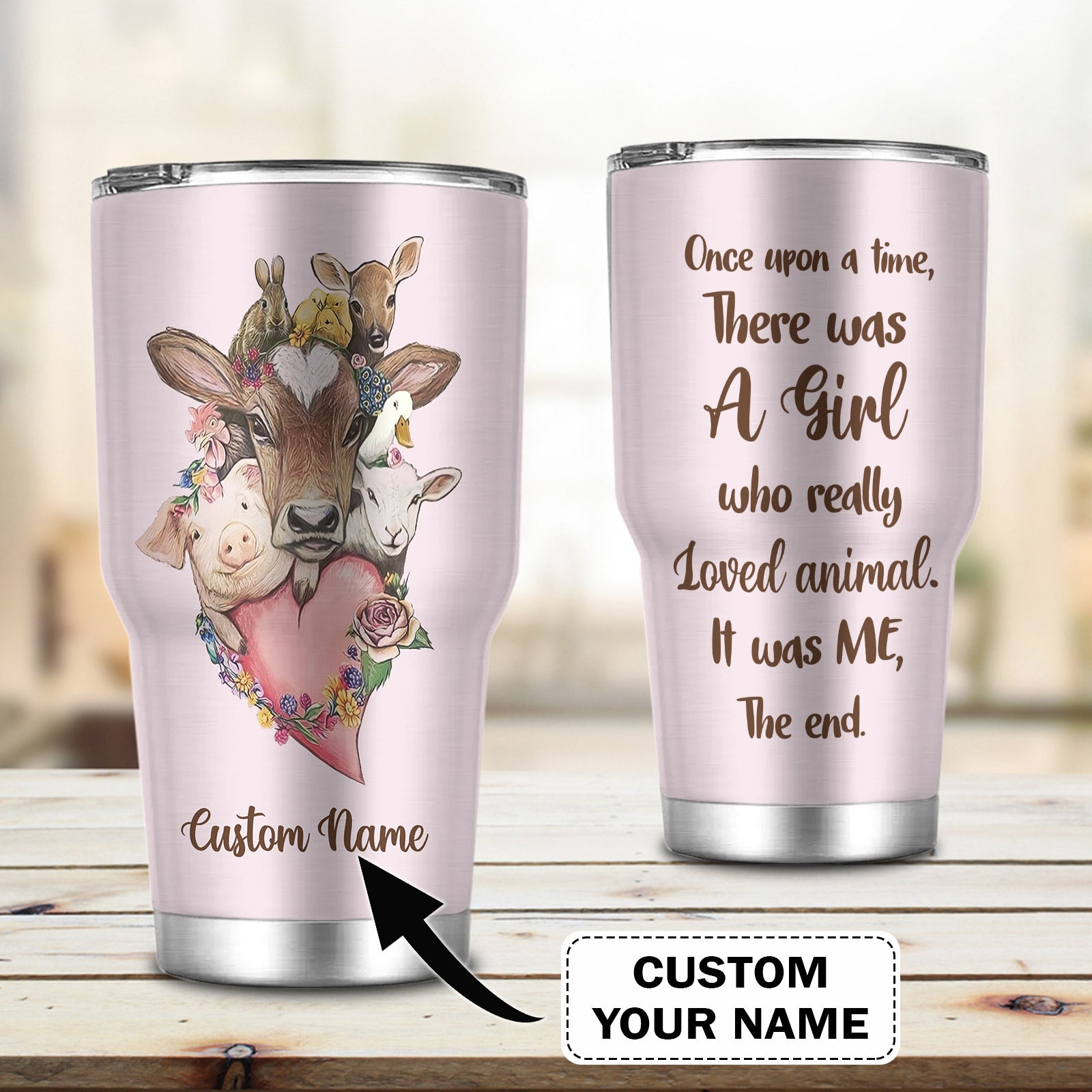 A Girl, Who Really Loves Animal – Custom Tumbler – Loop – T2K-225