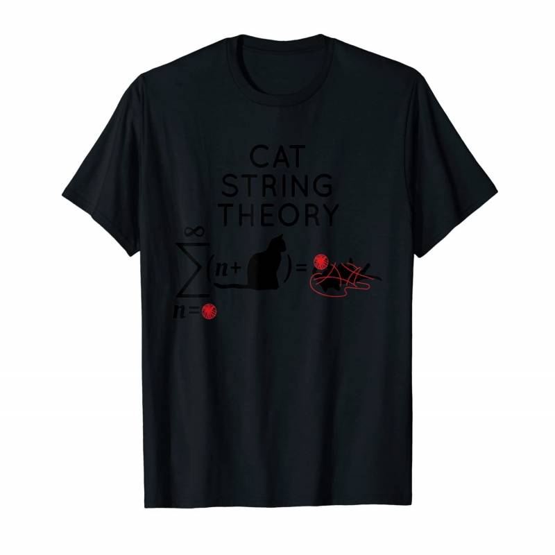 Cat String Theory Sarcastic Science Humor Funny T-shirt