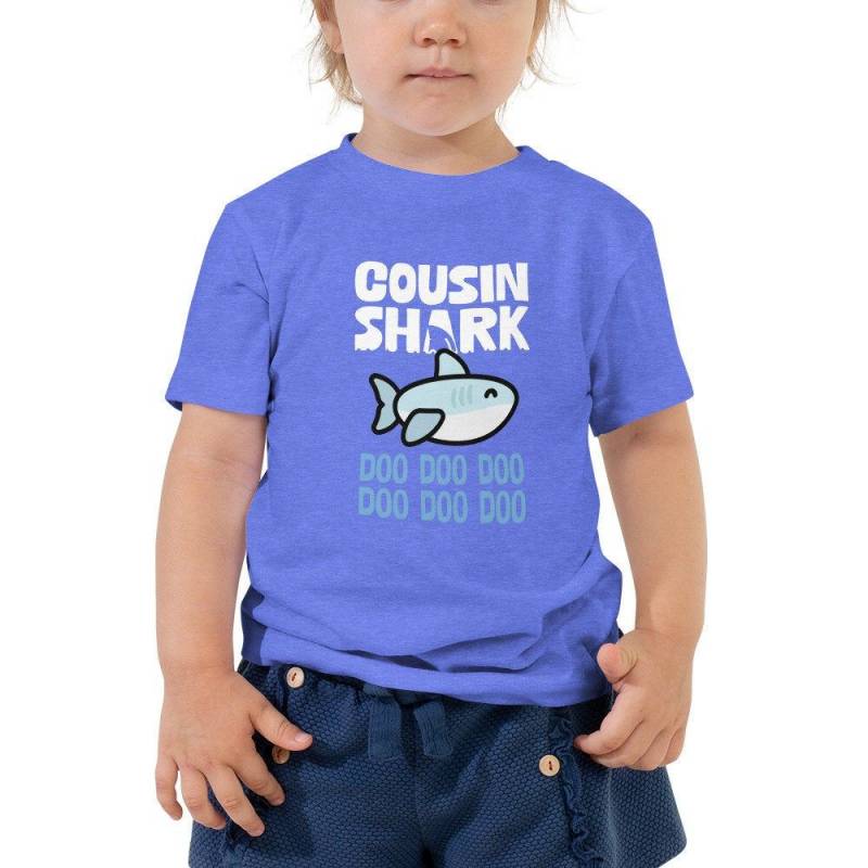 Crushtee Cousin Shark Toddler Short Sleeve Tee Funny Sharks Kids Tee Long Sleeve Hoodie