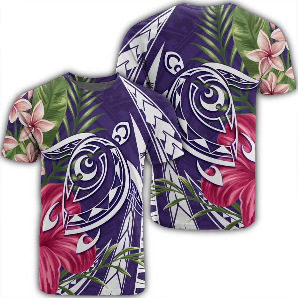 Hawaiian Polynesian Turtle Tropical Hibiscus Plumeria Purple Ah Ha93296