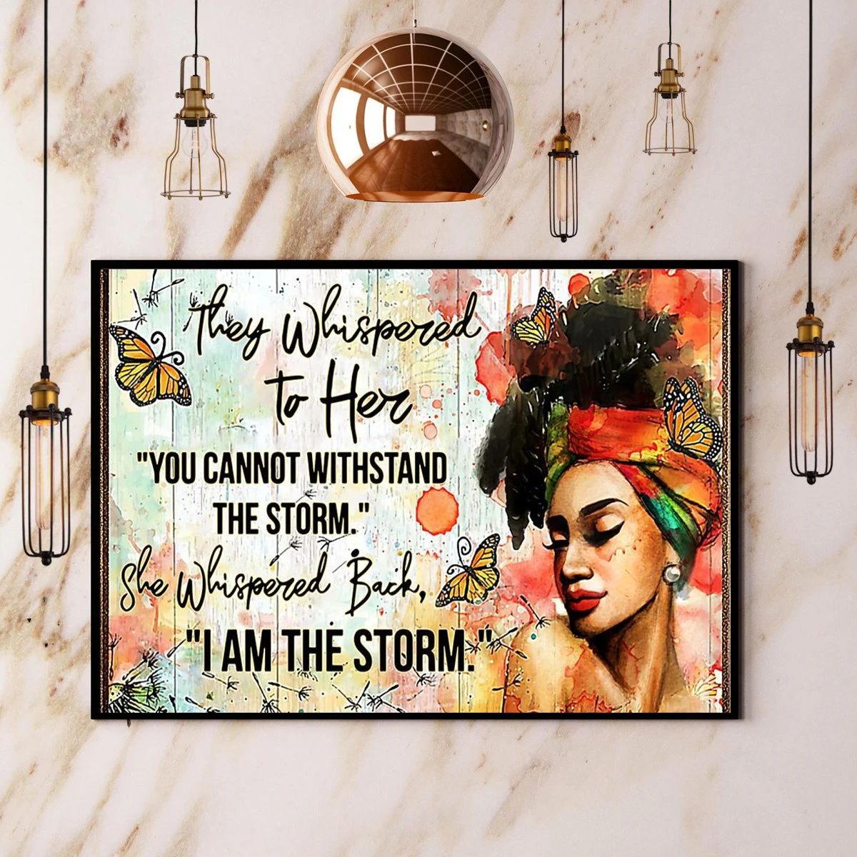 Butterfly Melanin Girl She Whispered Black I Am The Storm Canvas