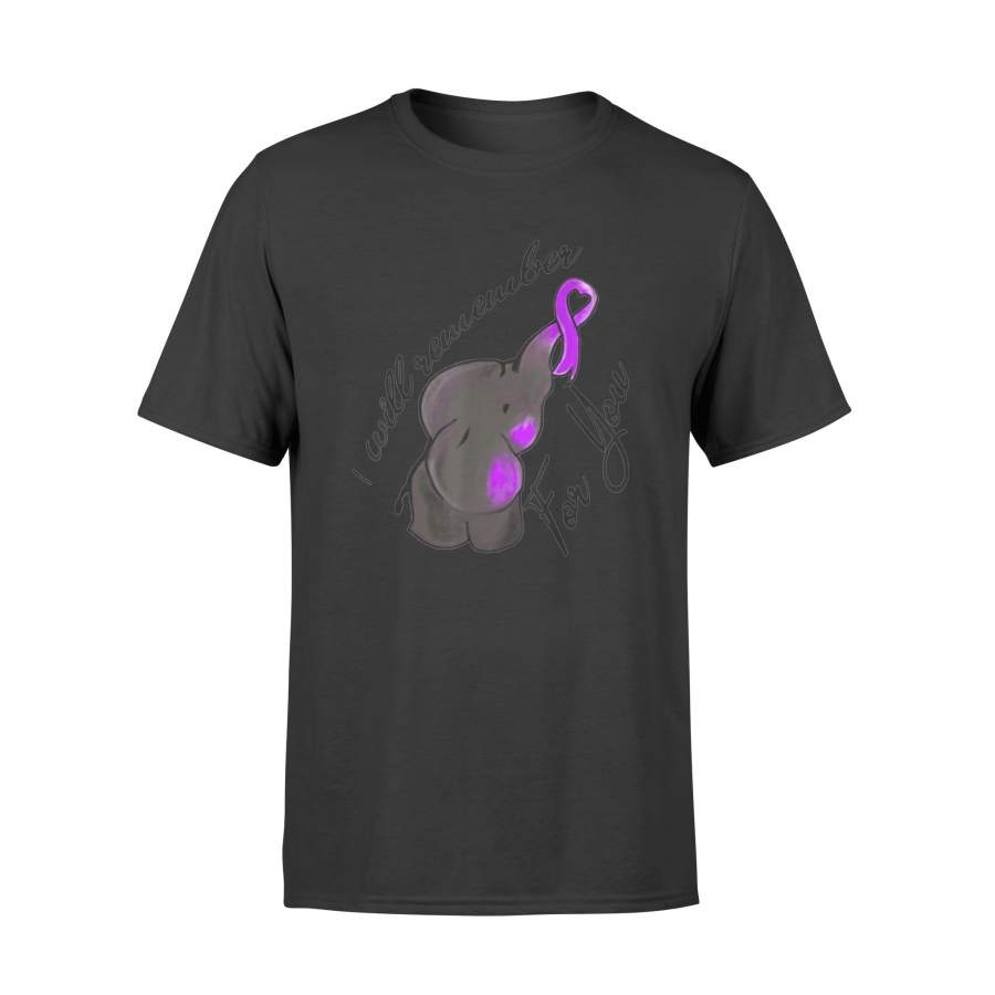 I Will Remember For You T-Shirt End Alzheimer’s Elephant – Premium T-shirt