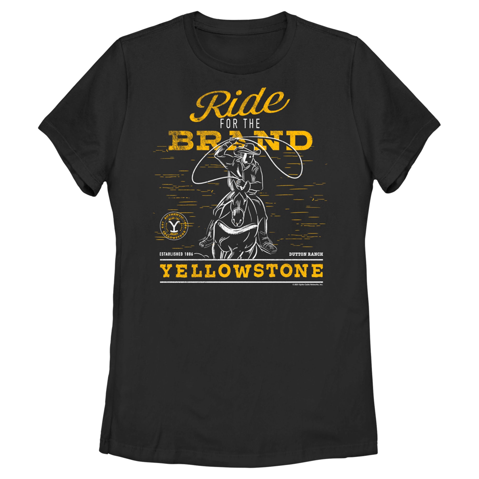 Women’S Yellowstone Dutton Ranch Cowboy Ride For The Brand T-Shirt