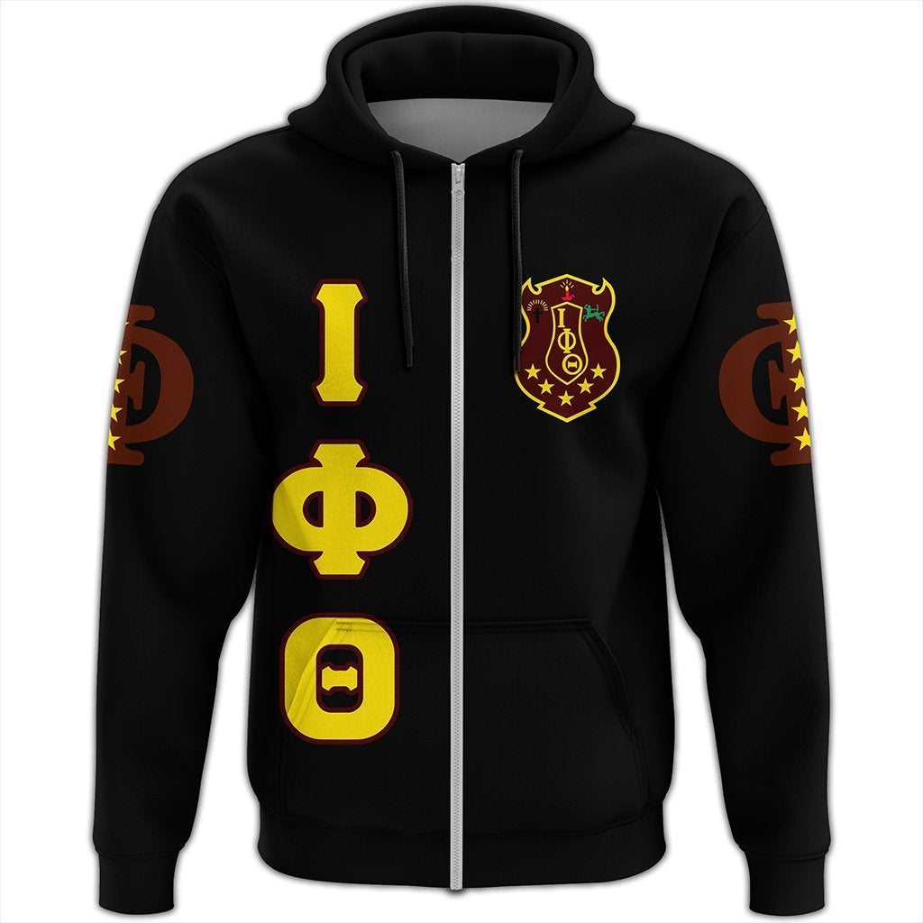 Greek Life Hoodie – Iota Phi Theta Letters Zip Hoodie