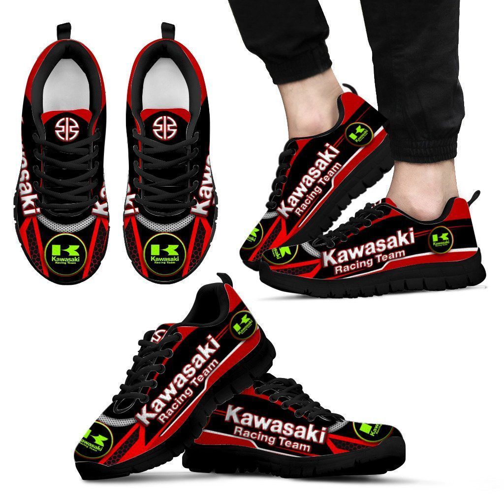 3D Printed Kawasaki Racing  -NH Sneakers Ver1 For Men & Women (Red)