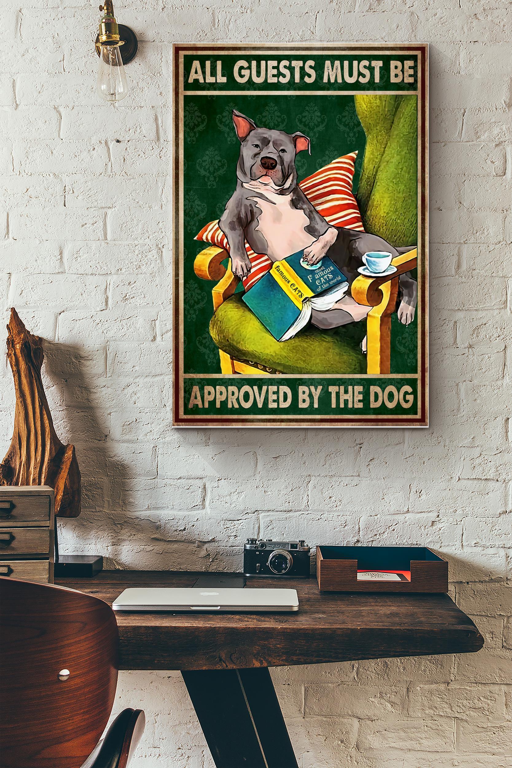 All Guetst Must Be Dog Poster – Animal Wall Art – Gift For Dog Lover, Dog Foster, Cafe Decor (Unframed) Poster