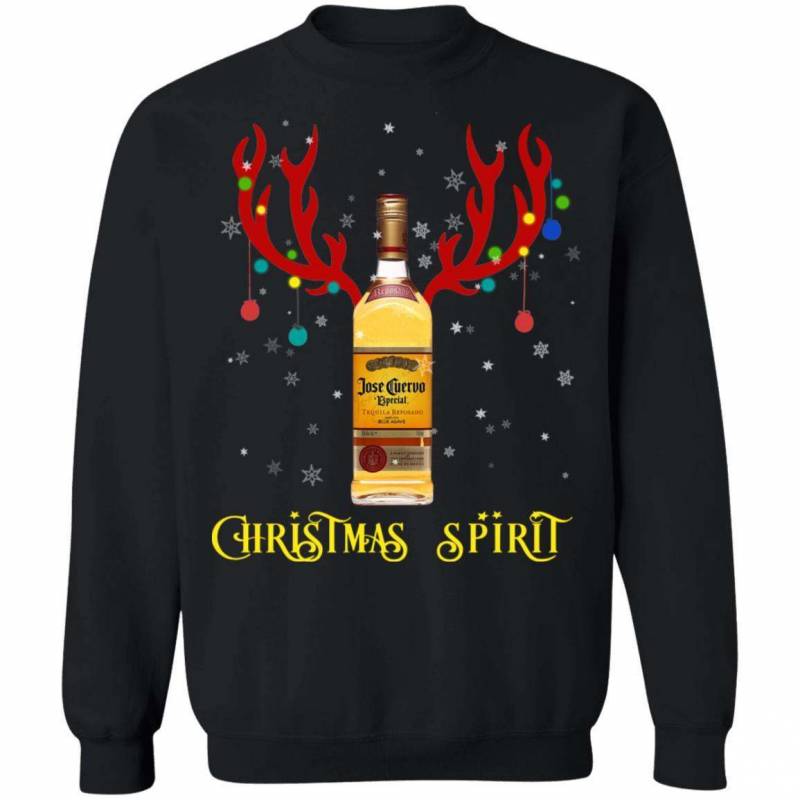 Xmas Sweater Jose Cuervo Christmas Spirit Tequila Reindeer Sweatshirt HA