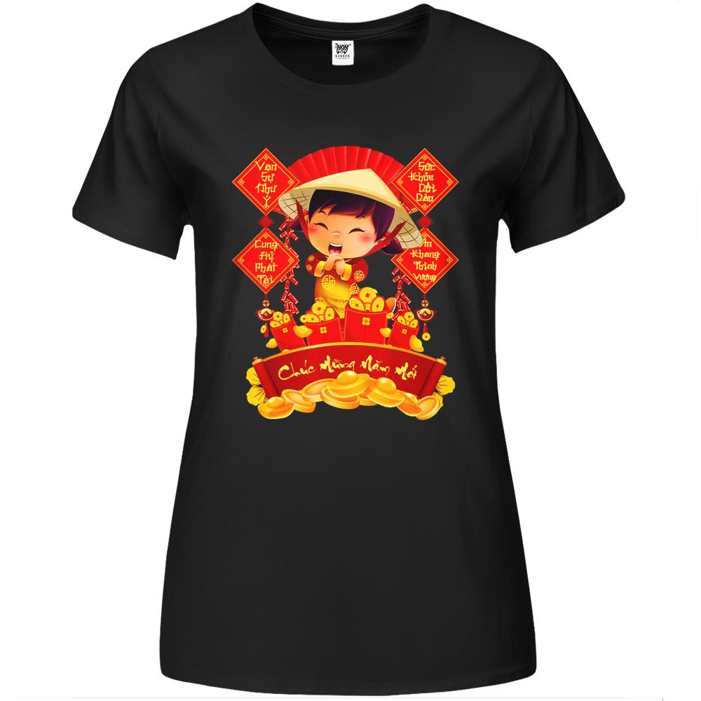 Girl Chuc Mung Nam Moi Vietnamese Lunar New Year Tiger 2022 Premium Womens T Shirts