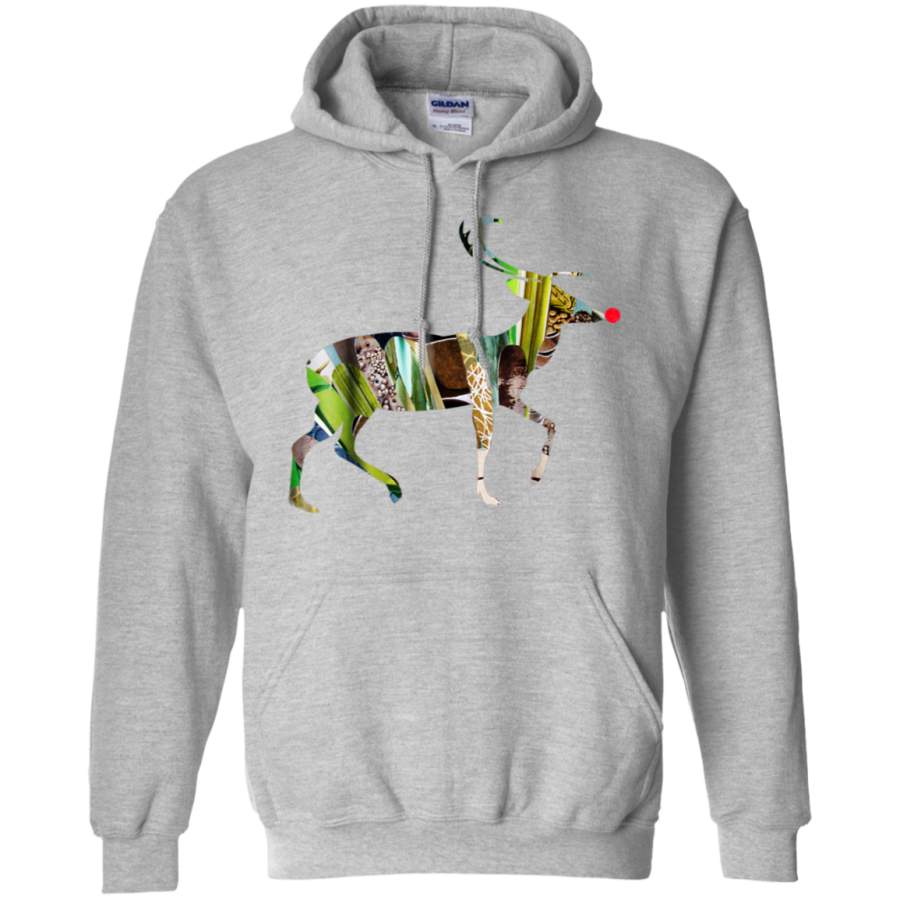 AGR Rudolph Collage Art Reindeer Christmas Xmas Gifts Santa Fav Shirt hoodie