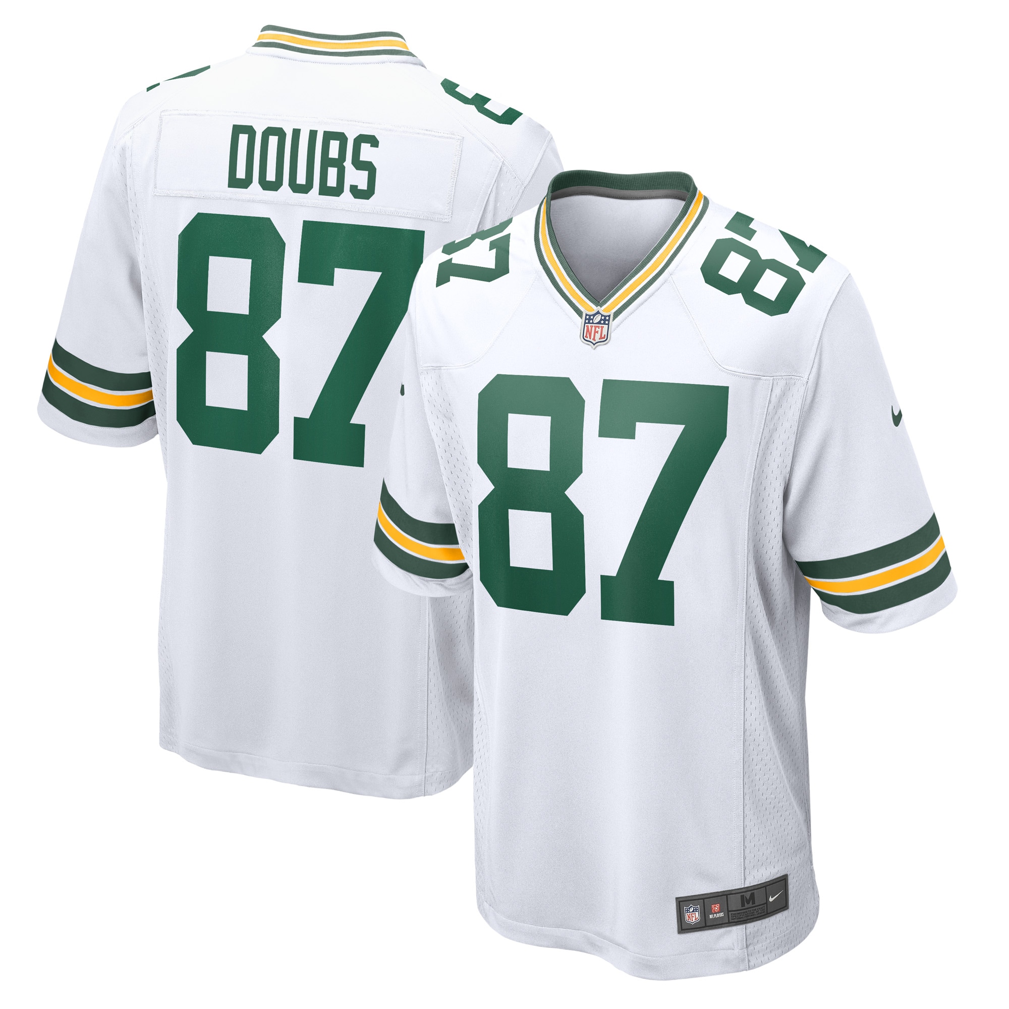 Romeo Doubs Green Bay Packers Game Player Jersey – White