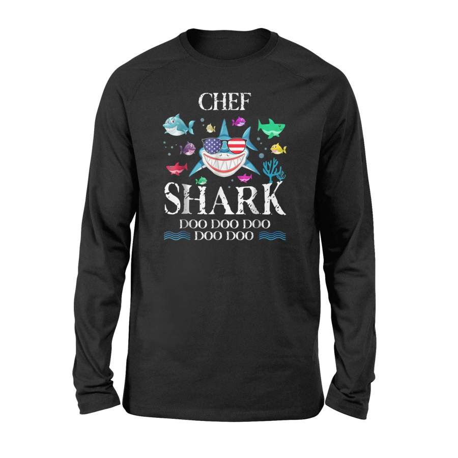 Chef Shark Doo Doo Doo Long Sleeve T-Shirt