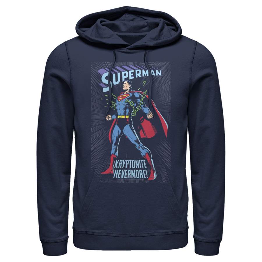 Superman Men’s Kryptonite Nevermore Cover  Lightweight Hoodie