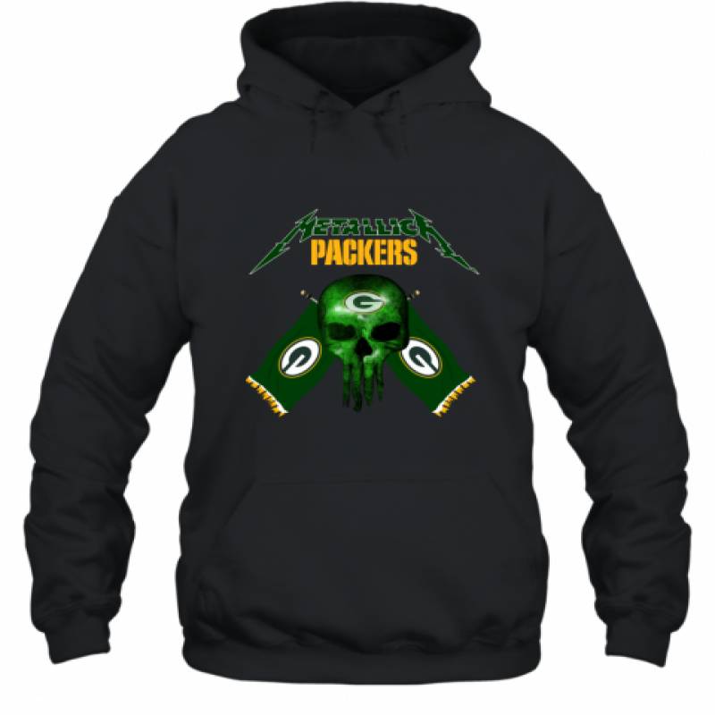 Metallica Green Bay Packers Skull Flag Shirt Hoodie